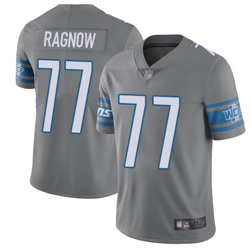 Detroit Lions Limited Steel Men Frank Ragnow Jersey NFL Football 77 Rush Vapor Untouchable